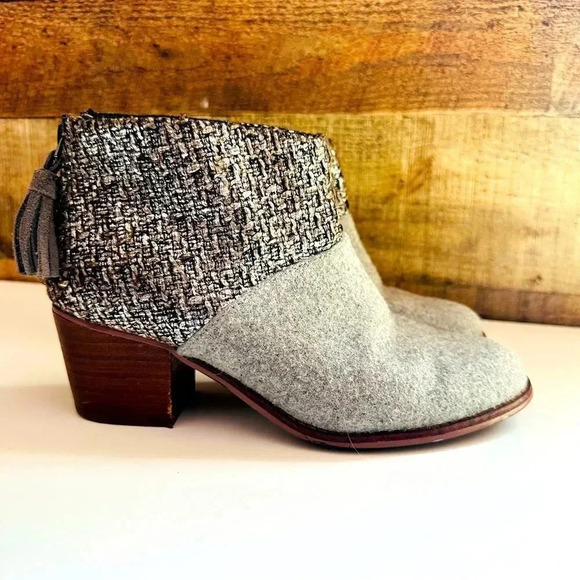 Toms Leila Wool Felt Ankle Bootie - Picture 3 of 9